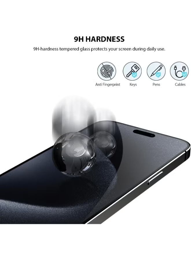 iPhone 15 Pro Full Privacy Nano Anti-Fingerprint Screen Protector (Tweezers - Hardness) - Image 3