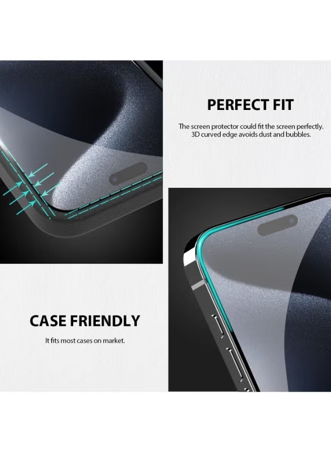 iPhone 15 Pro Full Privacy Nano Anti-Fingerprint Screen Protector (Tweezers - Hardness) - Image 2