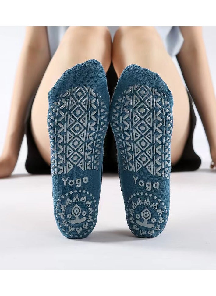 Generic 4 pairs of yoga socks with Grip Women's non-slip Grip socks Pilates Socks Fitness Socks Non-slip socks Yoga  - Image 3