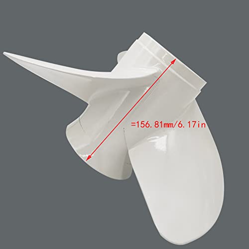 DLNIG 13 1/4x17-K Boat Motor Aluminum Propeller - Replaces 6E5-45945-01-EL - Compatible with Yamaha Outboard Engines 60HP 70HP 75HP 80HP 85HP 90HP 115HP 130HP - 15 Tooth-RH - Aluminum Outboard Propeller - Image 4
