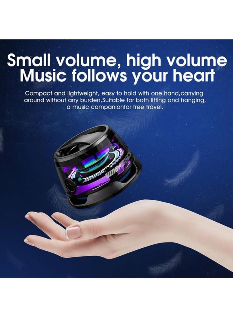 CMGTYYD Magnetic Bluetooth Speaker - Mini Portable Bluetooth Speaker, Multi-functional Phone Holder, Waterproof G200 Wireless Magnetic Bluetooth Audio with RGB Light for Outdoor Travel (Black) - Image 2