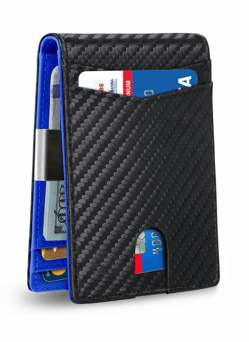 KASTWAVE Wallet for Men Slim Larger Capacity with 12 Slots RFID Blocking Men's Minimalist Money Pocket Bifold Leather ID Window Gift Box  - Image 1