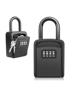Excefore Key Safe, Portable Lock Box for Keys Outdoor with Removable Shackle, Hangable Combination Key Lock Box for Home Office Garage School, Free of Installation  - Image 1