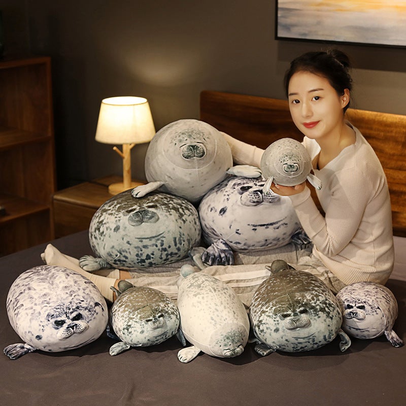 Soft Plush Large Seal Stuffed Animal Pillow Doll for Cuddling - Image 1