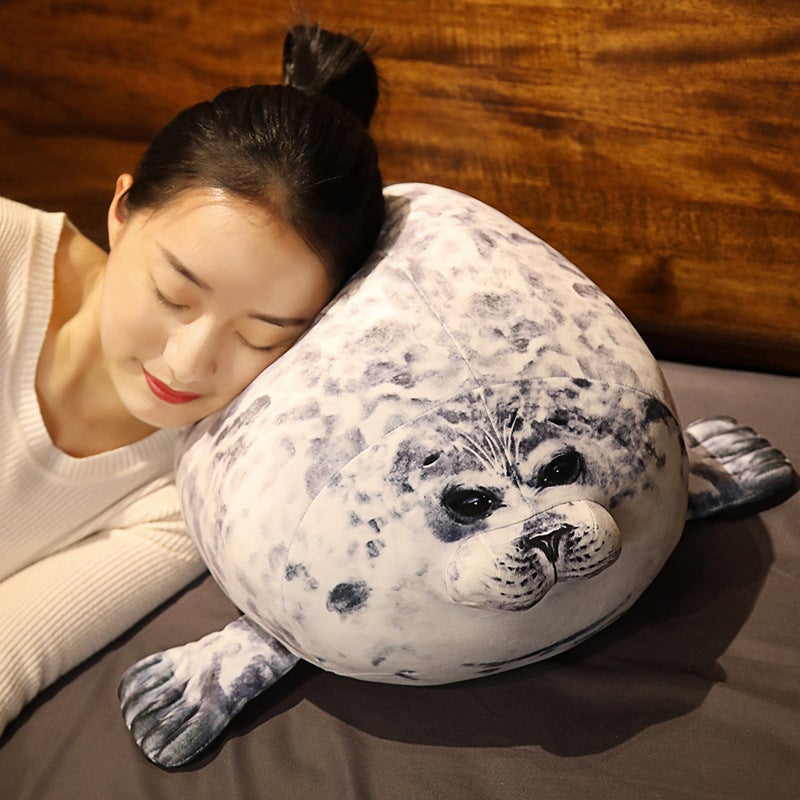 Soft Plush Large Seal Stuffed Animal Pillow Doll for Cuddling - Image 3