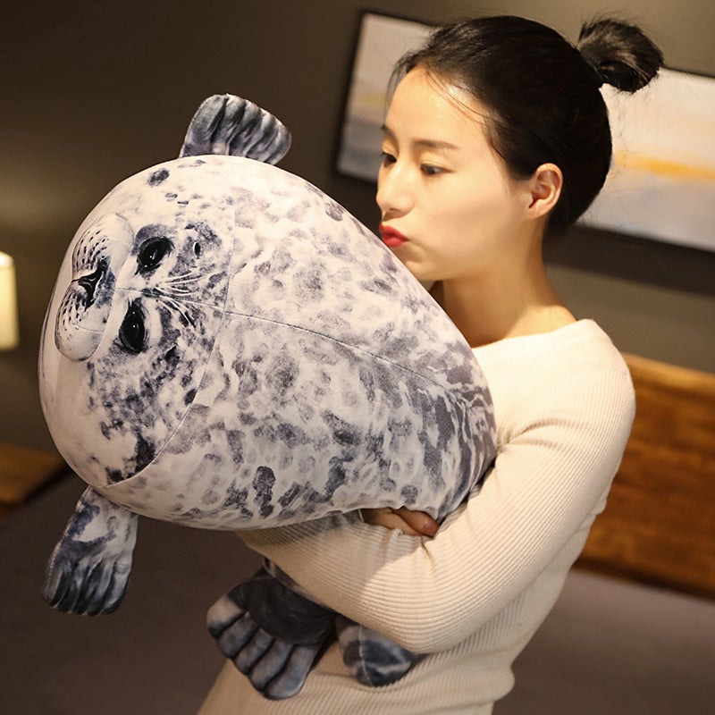 Soft Plush Large Seal Stuffed Animal Pillow Doll for Cuddling - Image 4