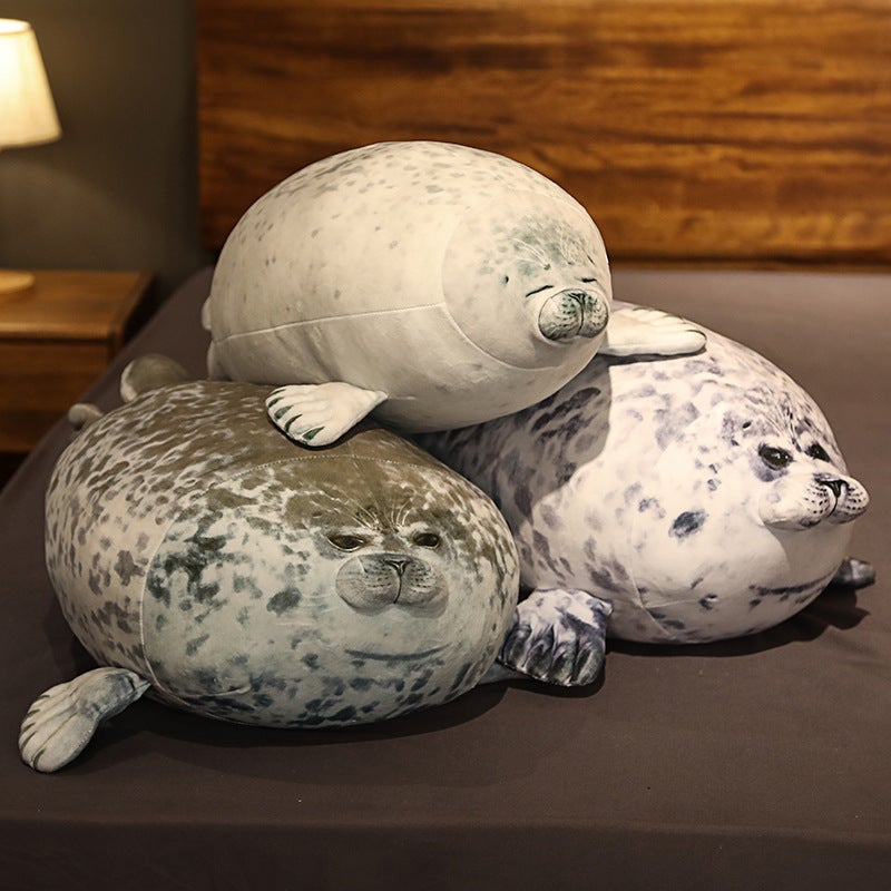 Soft Plush Large Seal Stuffed Animal Pillow Doll for Cuddling - Image 2