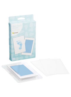 pearhead Newborn Baby Handprint Or Footprint “Clean Touch” Ink Pad 2 Uses Blue  - Image 1