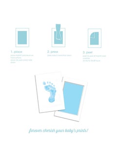 pearhead Newborn Baby Handprint Or Footprint “Clean Touch” Ink Pad 2 Uses Blue  - Image 2