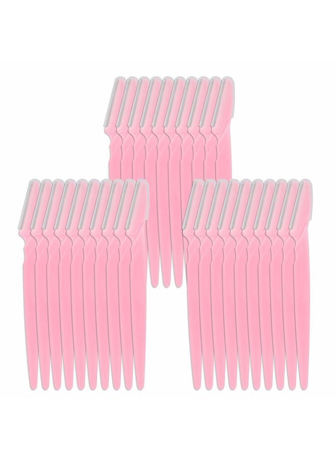 WBCBEC 30 Pieces Eyebrow Razor Shaper Trimmer Shaver Facial Razor with Precision Cover for Women and Men - Image 1