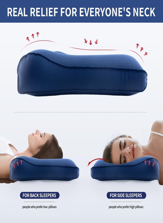 Potelane Multifunctional Seat Cushion,Inflatable Head Pillow,Adjustable Donut Pillow,Portable Backrest Cushion:Pressure Relief for Hemorrhoid, Tailbone Pain,Bed Sore,17.5"x17"x3.1"(Blue) - Image 3