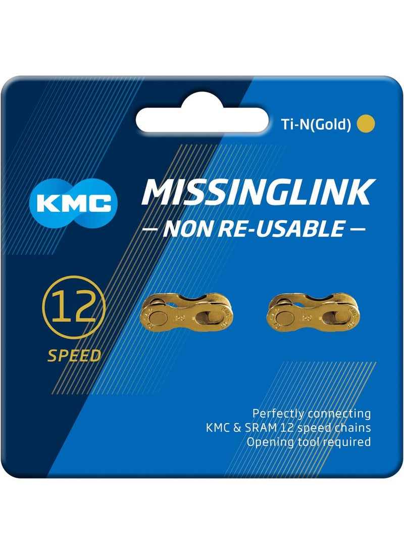 KMC - KMC Unisex Adult Missing Links 12NR Gold Missing Links 12nr  Gold - Image 1