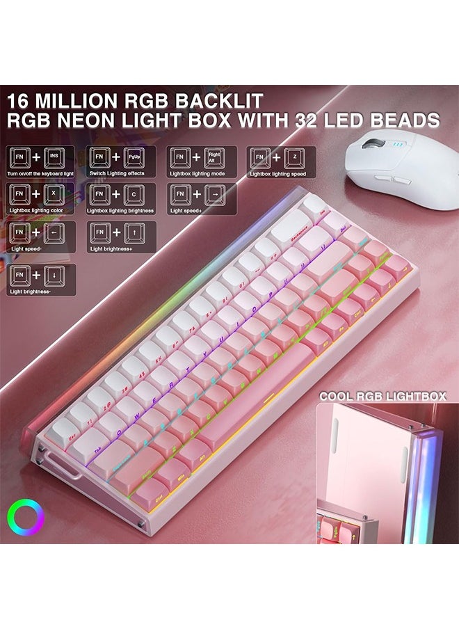 AULA HERO 68 HE 60% Gaming Keyboard Wired, Hall Effect Magnetic Switch Keyboard with Adjustable Actuation, Rapid Trigger Mode, 8K Hz Polling Rate, 0.125ms Latency,Side Printed PBT Keycaps, RGB Backlit