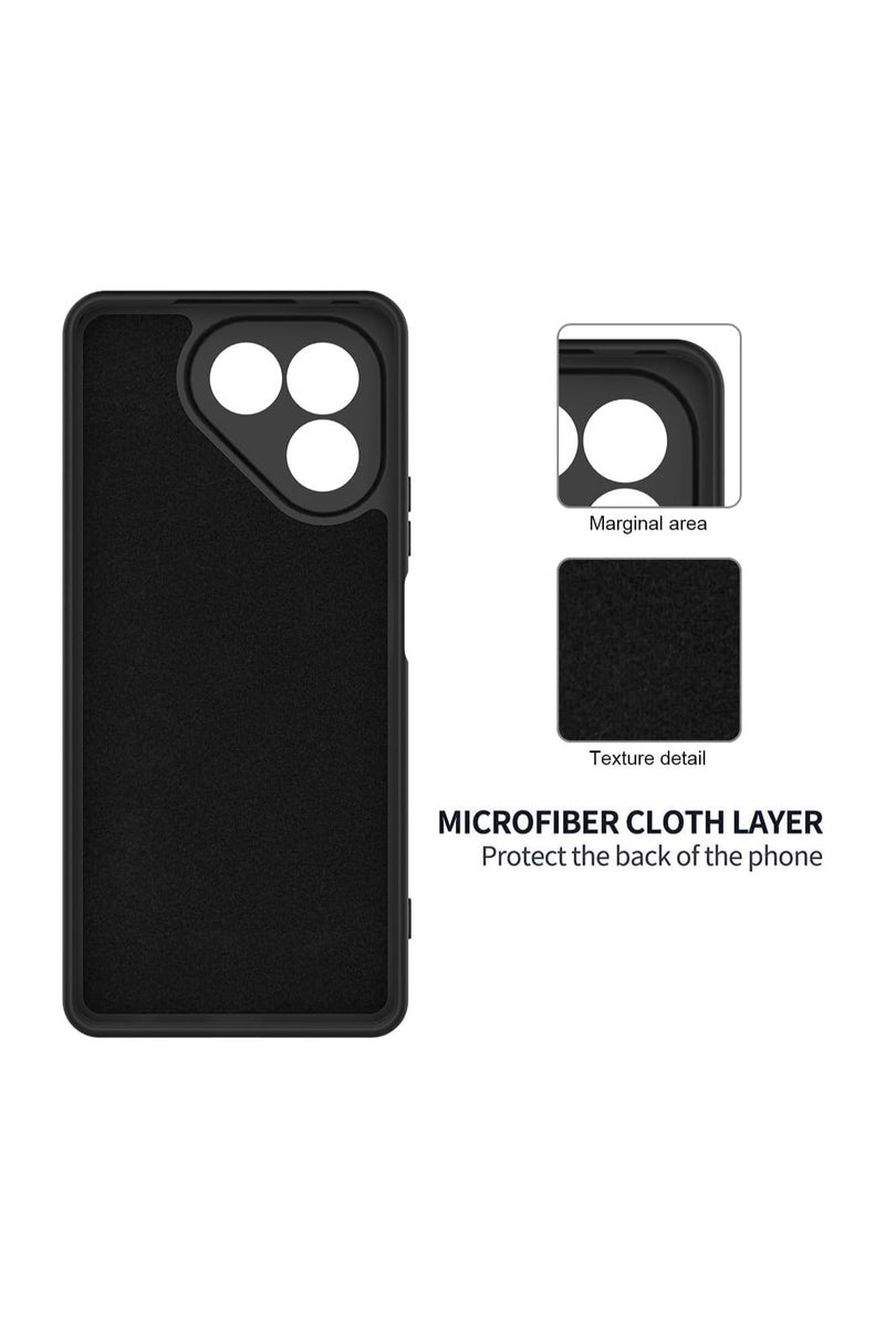 general Silicone case compatible with Tecno Pova 7 4G, liquid silicone TPU soft case with lanyard strap, shockproof and drop-proof protective case - Image 4