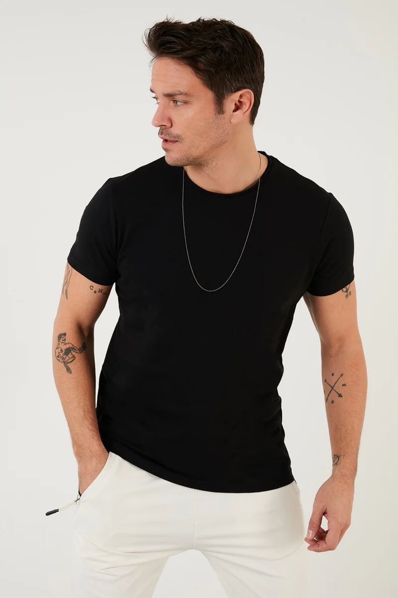 Buratti Cotton Slim Fit Crew Neck T Shirt Men's T Shirt 59020001