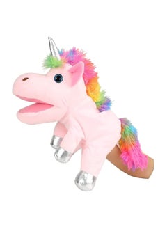 General Hand puppets, plush unicorn hand puppets, children's storytelling cosplay toy puppets, magical horn-filled toys, movable mouths that can be opened, and birthday gifts for children and toddlers  - Image 1