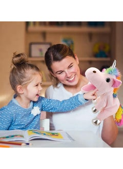 General Hand puppets, plush unicorn hand puppets, children's storytelling cosplay toy puppets, magical horn-filled toys, movable mouths that can be opened, and birthday gifts for children and toddlers  - Image 5