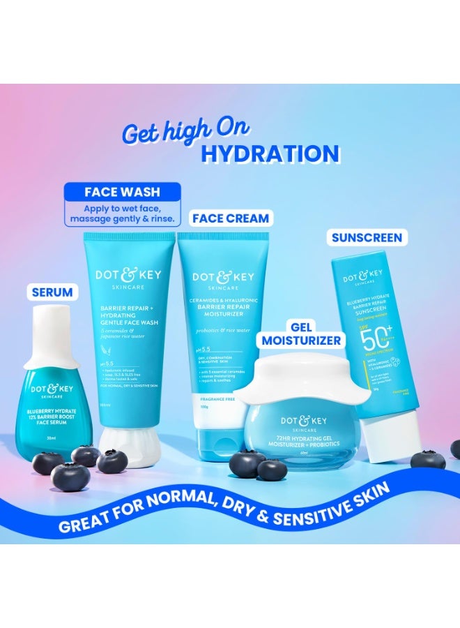 DOT & KEY Barrier Repair + Hydrating Gentle Face Wash With Probiotic | Ceremide Face Wash | For Dry Skin,Normal Skin & Sensitive Skin | Gently Cleanses Skin From Dirt & Oil For Unisex,100Ml - Image 3