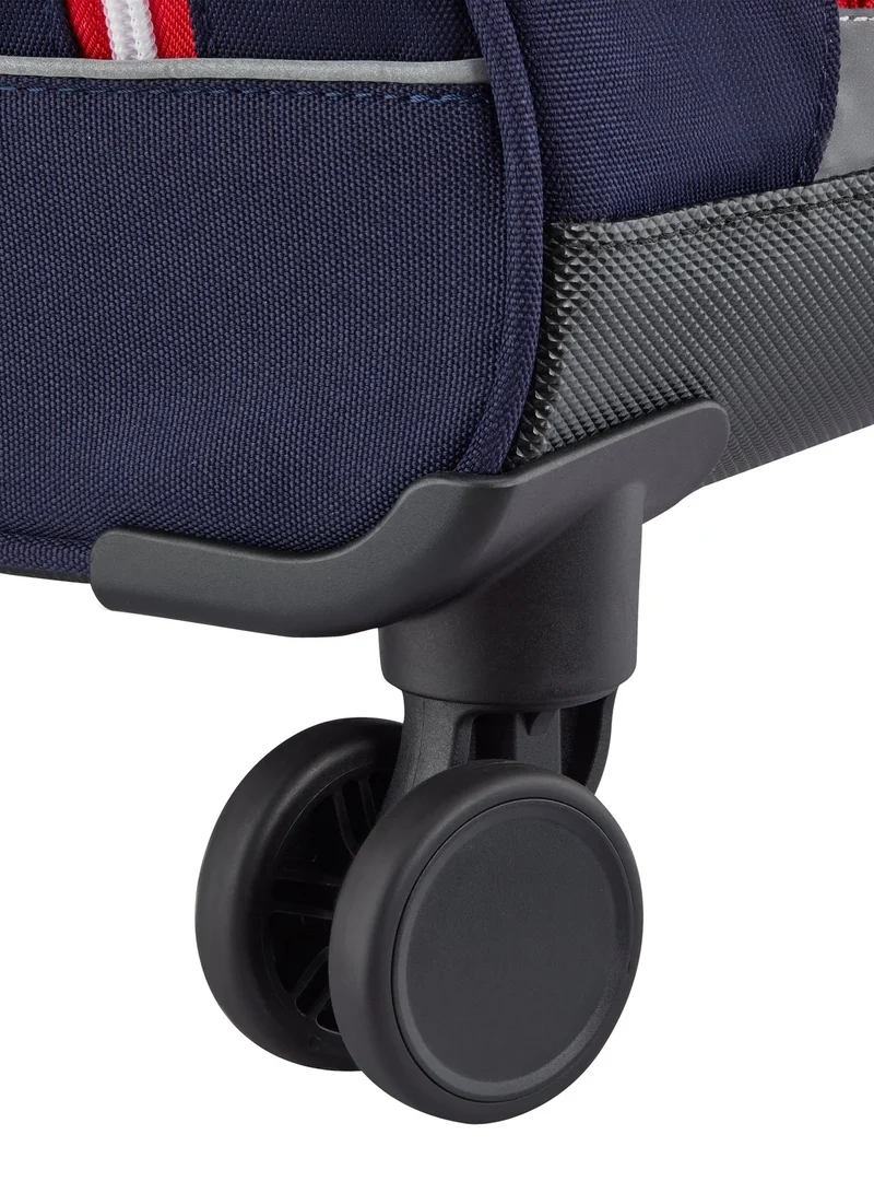 DELSEY Paris BTS 2025 - 4 Double Wheeled School Trolley Bag – Red & Blue