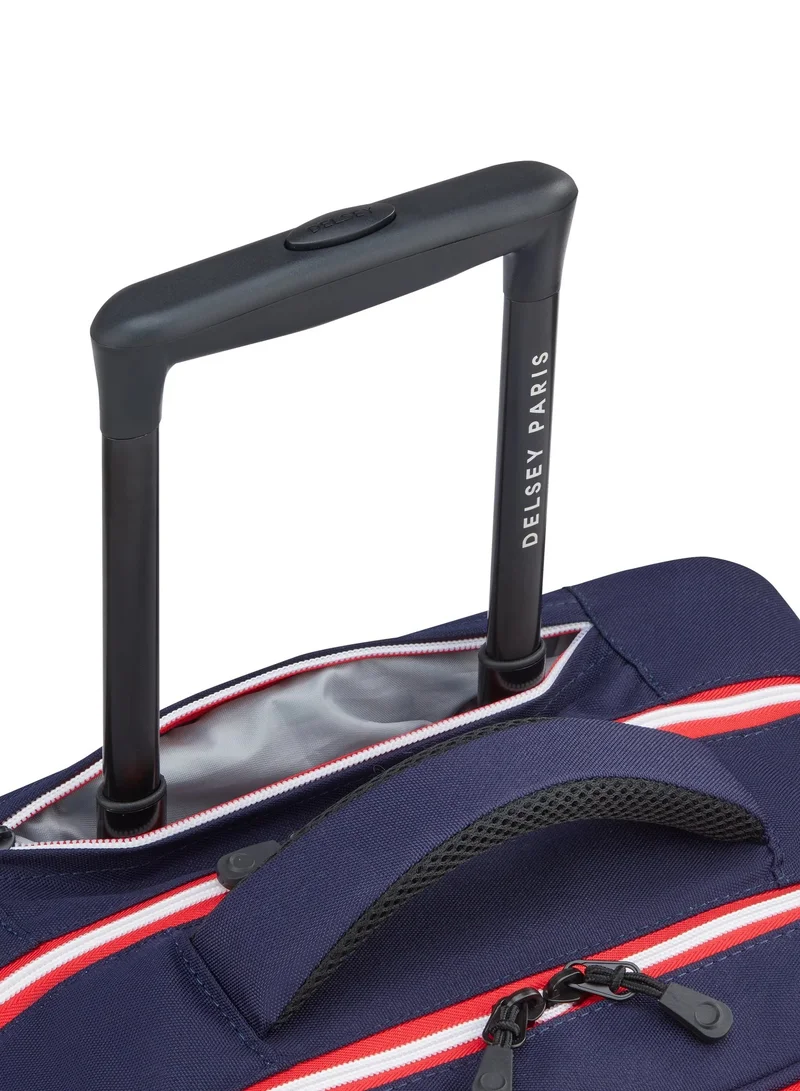 DELSEY Paris BTS 2025 - 4 Double Wheeled School Trolley Bag – Red & Blue
