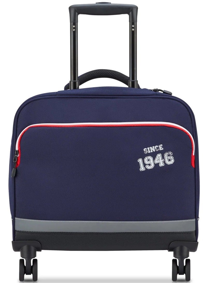 DELSEY Paris BTS 2025 - 4 Double Wheeled School Trolley Bag – Red & Blue - Image 5