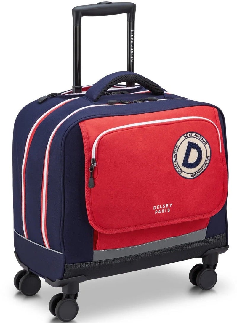 DELSEY Paris BTS 2025 - 4 Double Wheeled School Trolley Bag – Red & Blue - Image 3
