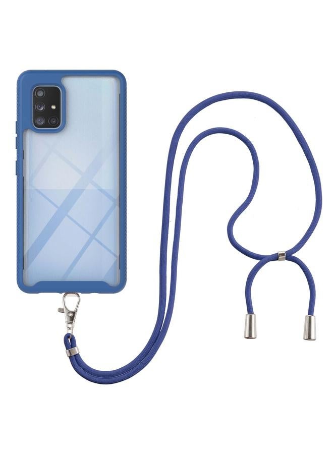 إيروريكس جراب لهاتف Samsung Galaxy A71 5G Starry Sky بلون سادة مقاوم للصدمات من البولي كربونات + جراب واقٍ من مادة TPU مع حزام للرقبة - Image 1