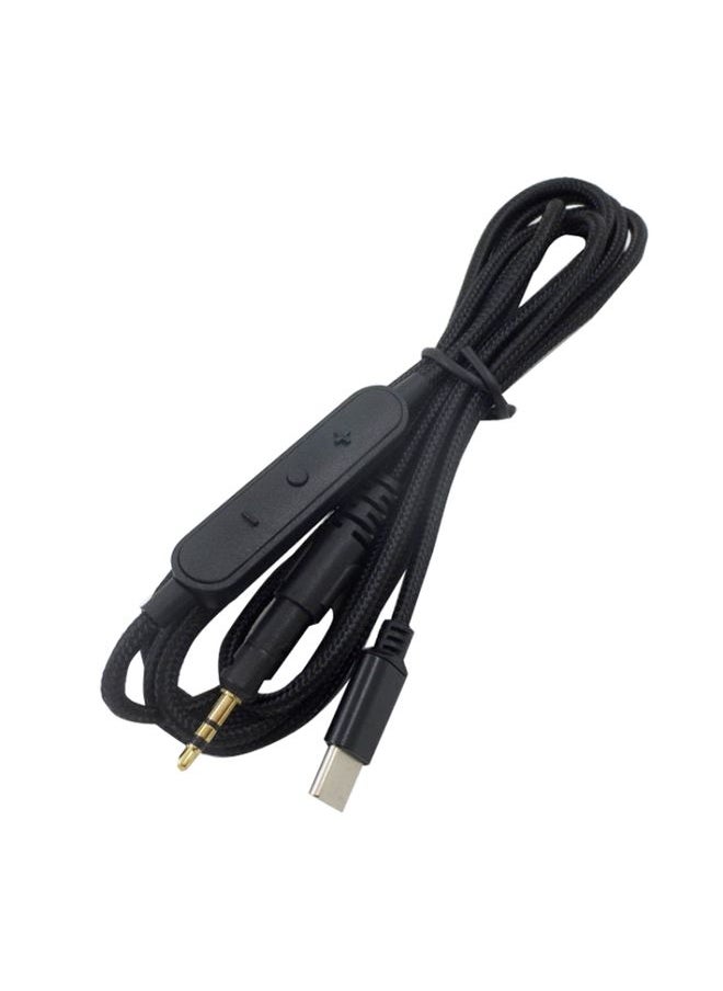 BURAQ - For M40X / ATH-M50X / M60X / M70X TYPE-C/USB-C Audio Headphone Cable, Style:, Color: Wire Control Version - Image 1