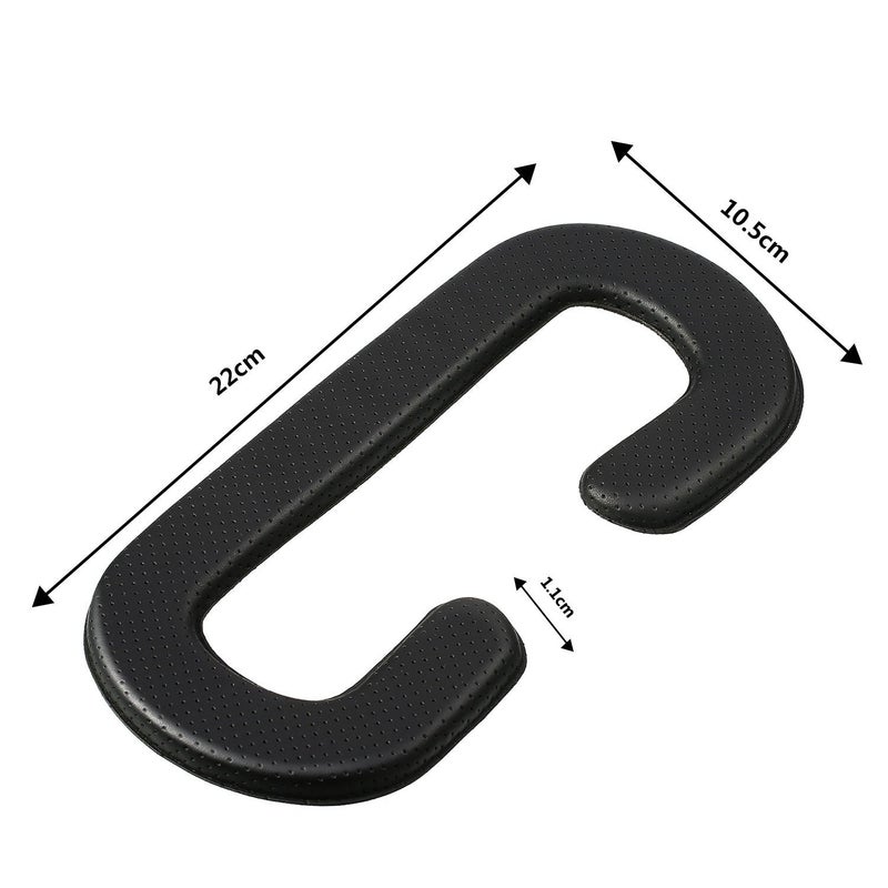 SATINIOR 4 Pack 11 mm Pu Leather Foam Face Replacement Face Cover Pad Memory Foam Compatible with Headset, Accessories, Black - Image 2