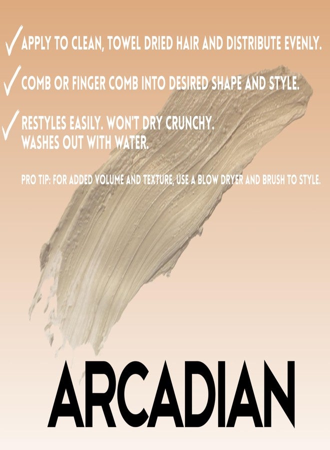 Arcadian بومادة طين الحلاقة للرجال من أركاديان - لمسة غير لامعة نباتية، ثبات قوي عالي، 4 أوقيات - Image 4