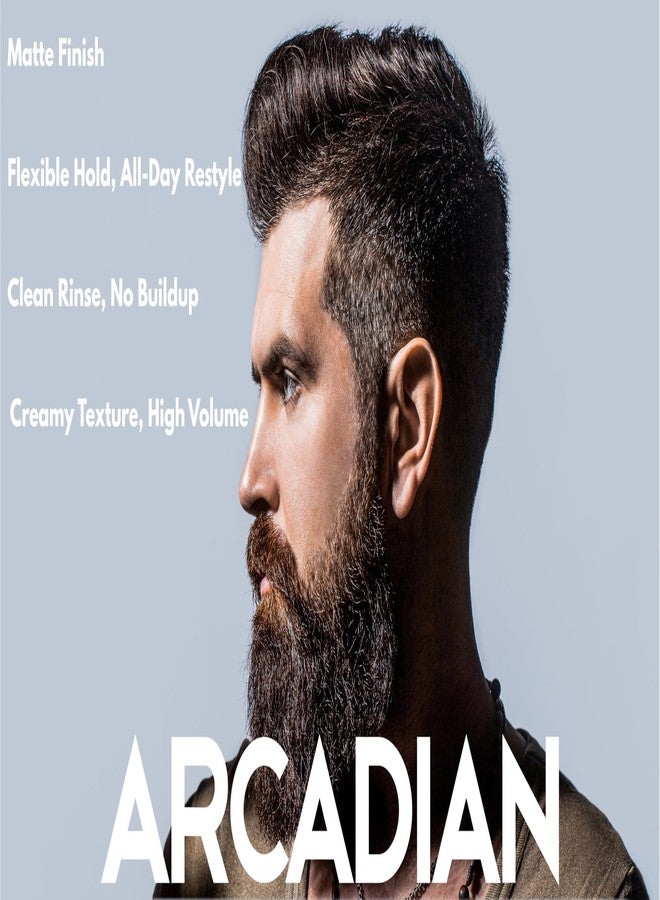 Arcadian بومادة طين الحلاقة للرجال من أركاديان - لمسة غير لامعة نباتية، ثبات قوي عالي، 4 أوقيات - Image 5