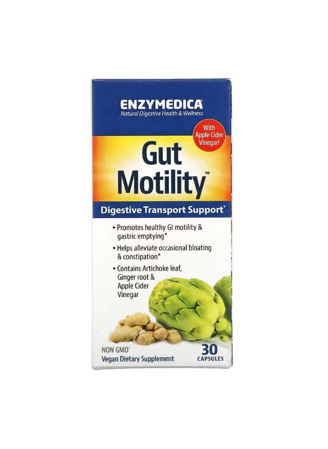 ENZYMEDICA Gut Motility Digestive Transport Support 30 Capsules  - Image 1