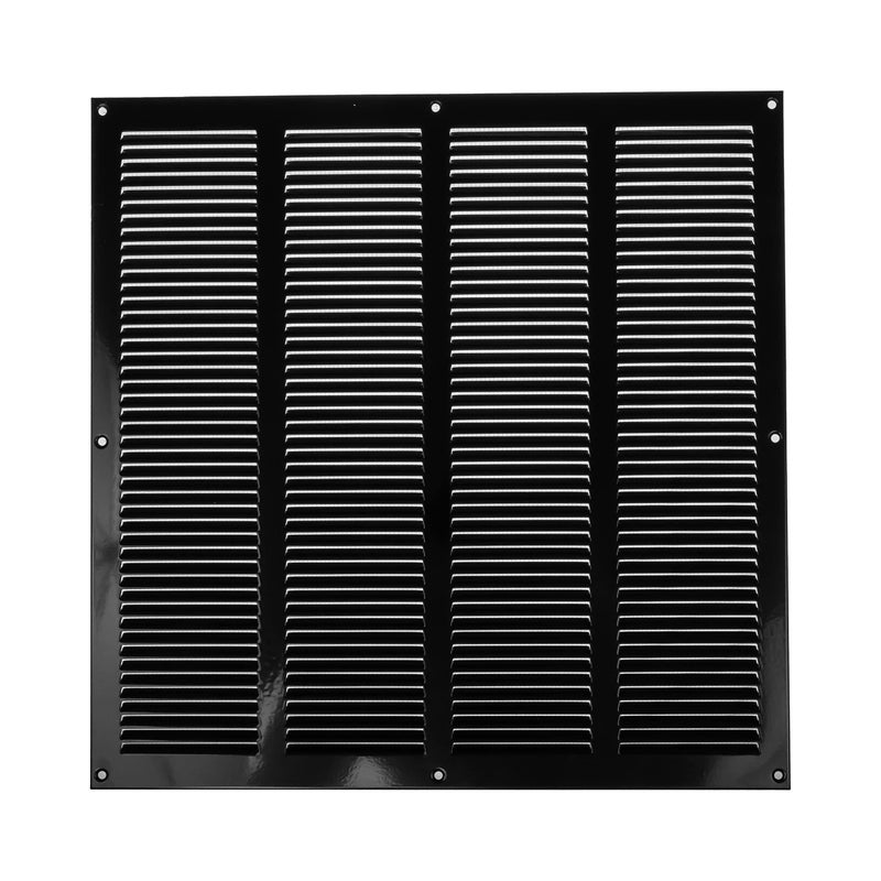 Repa Market Air Vent Cover 16x16 Inch Outer Dimensions Black Galvanized Steel Louvered Grill Cover with Mesh Screen Wall or Ceiling Vent HVAC Register for Indoor and Outdoor Ventilation - Image 2