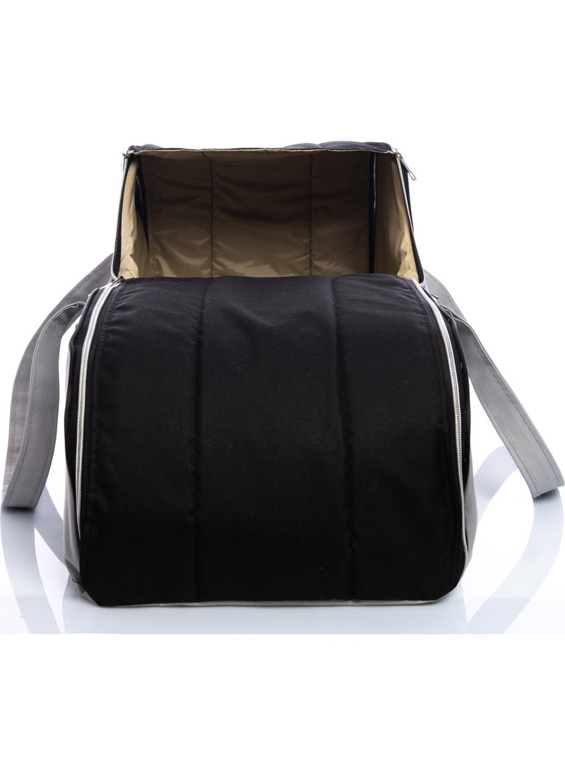 U.S.F Baby Care Bag + Carrycot Set Black - Gray  - Image 2