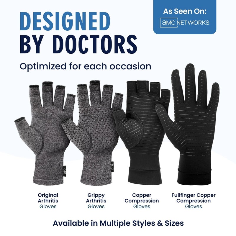 Dr. Frederick's Original Dr. Frederickâ€™s Original Arthritis Compression Gloves for Women & Men - Doctor-Developed Fingerless Hand Support for Arthritis Pain, Carpal Tunnel, Swelling & Poor Circulation - Everyday Wear - XLarge - Image 5