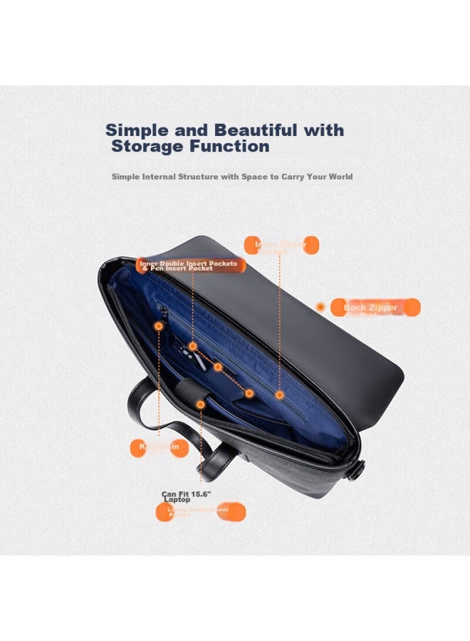 Polo Briefcase, Men's Business Handbag, 15.6-inch Laptop Bag, Commuter Shoulder Bag, Durable Crossbody Bag For Men - Image 2