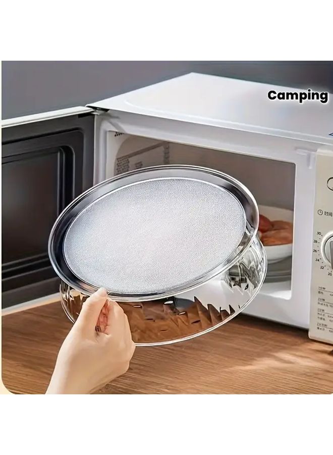9.45 Inch Plastic Microwave Splash Guard Cover Heat Resistant 360 Degree Splash Protection - Image 1