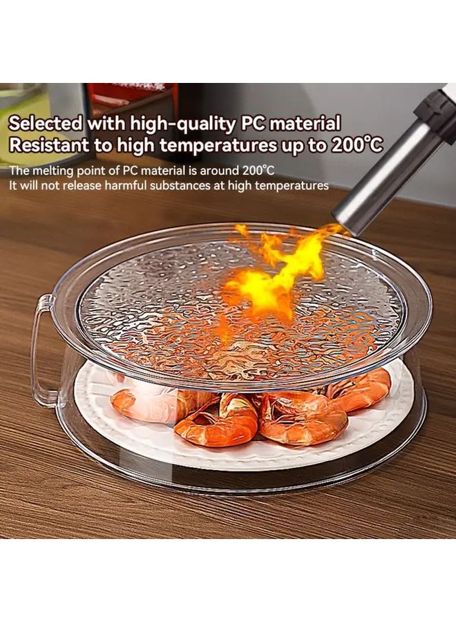 9.45 Inch Plastic Microwave Splash Guard Cover Heat Resistant 360 Degree Splash Protection - Image 3