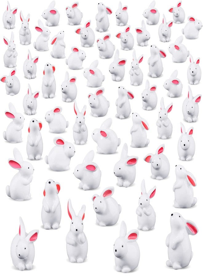 Marsui 100 Pcs Bunny Miniatures Figurines Rabbit Miniature Accessories Easter Garden Landscape Garden Bunny for Easter Accessories Dollhouses Decoration(Classic Rabbit) - Image 1