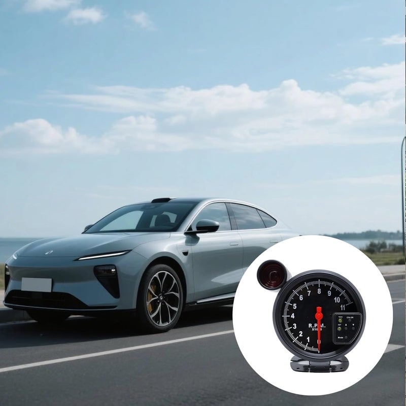 Automotive Tachometer 5 in with Shift Light, 7-Color Led, Aluminum Housing, Perfect for 12V Vehicles - Image 3