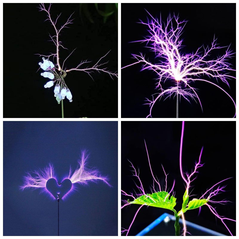 Yoqanr Bluetooth Music Tesla Coil 10 Cm Solid State Tesla Coil Kit Touchable Artificial Lightning Electric Power Wireless Transmission Model Arc Plasma Loudspeaker Science Experiment Tool Desktop Toy - Image 4