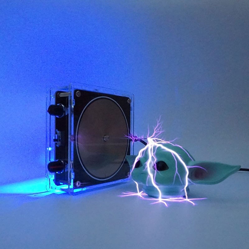 Yoqanr Bluetooth Music Tesla Coil 10 Cm Solid State Tesla Coil Kit Touchable Artificial Lightning Electric Power Wireless Transmission Model Arc Plasma Loudspeaker Science Experiment Tool Desktop Toy - Image 3