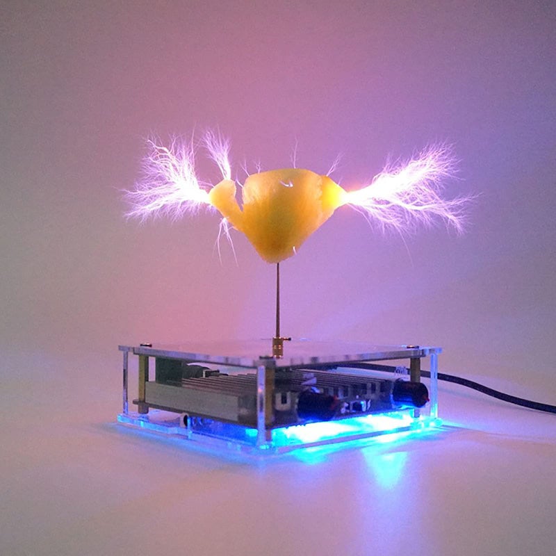 Yoqanr Bluetooth Music Tesla Coil 10 Cm Solid State Tesla Coil Kit Touchable Artificial Lightning Electric Power Wireless Transmission Model Arc Plasma Loudspeaker Science Experiment Tool Desktop Toy - Image 2