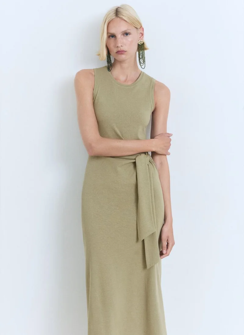 MANGO Knot Detail Dress