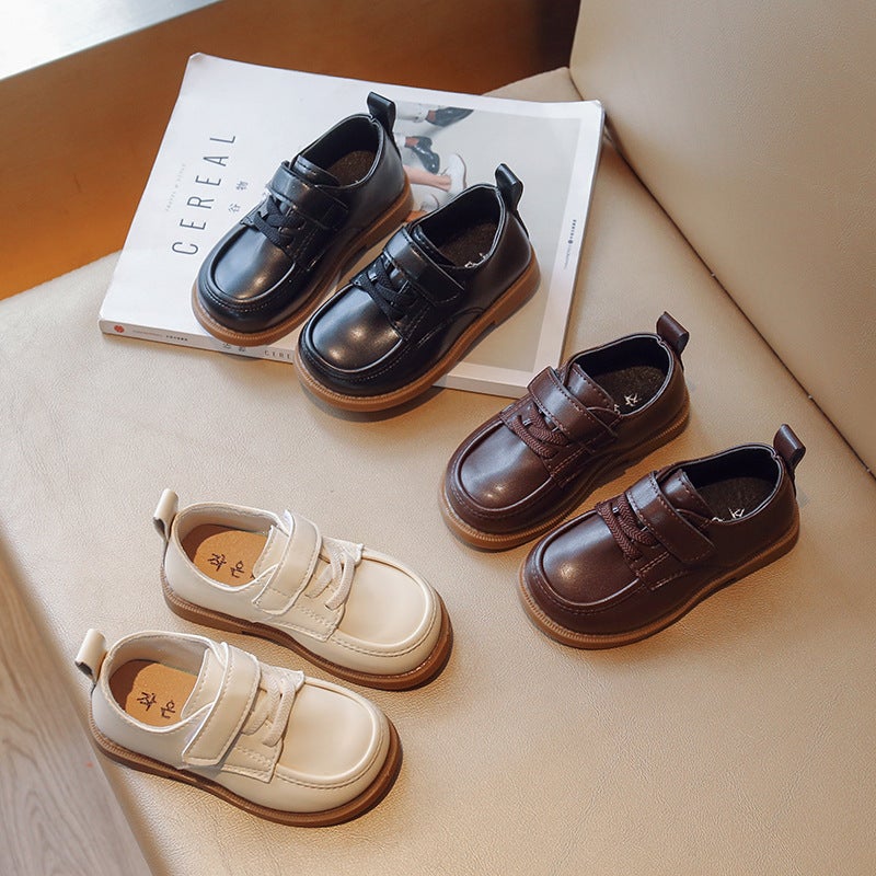 Yan Xuan Guo Huo New 1-3 Years Old Baby Walking Shoes, Spring/Autumn Soft Sole Infant Shoes, British Style Boys' Leather Flats, Breathable - Image 1