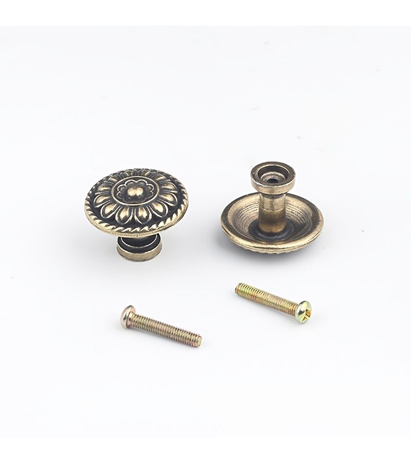 4 Piece Round Head Drawer Pull Handle with Screws for Cabinet Door Vanity Furniture - Image 4