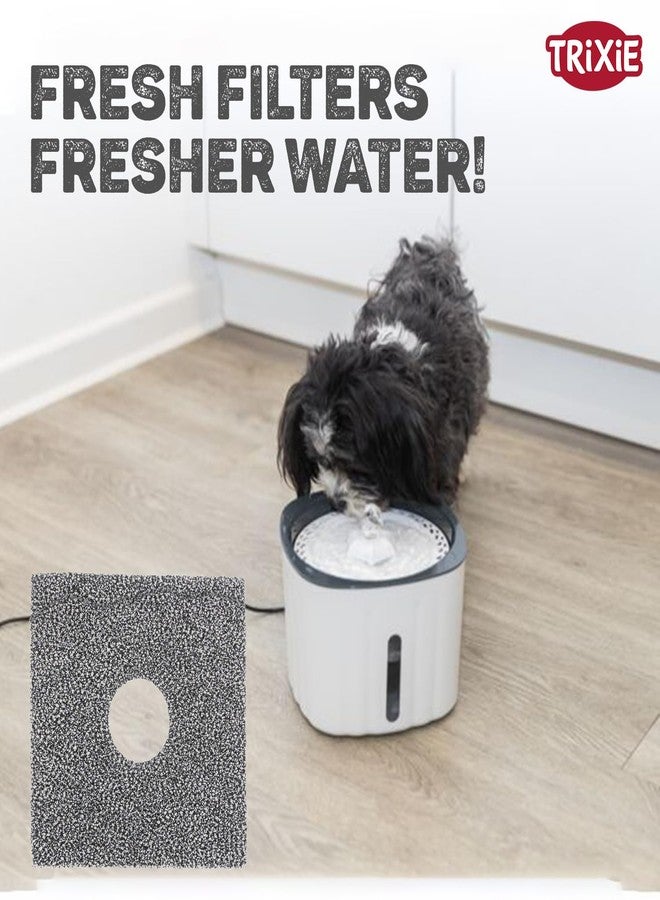 تريكسي فلتر بديل لنافورة تريكسي للحيوانات الأليفة، فلتر من البولي يوريثان للقطط والكلاب، متوافق مع موديلات التدفق المنحني، تصميم سهل التبديل لمياه شرب نقية وصحية. - Image 2