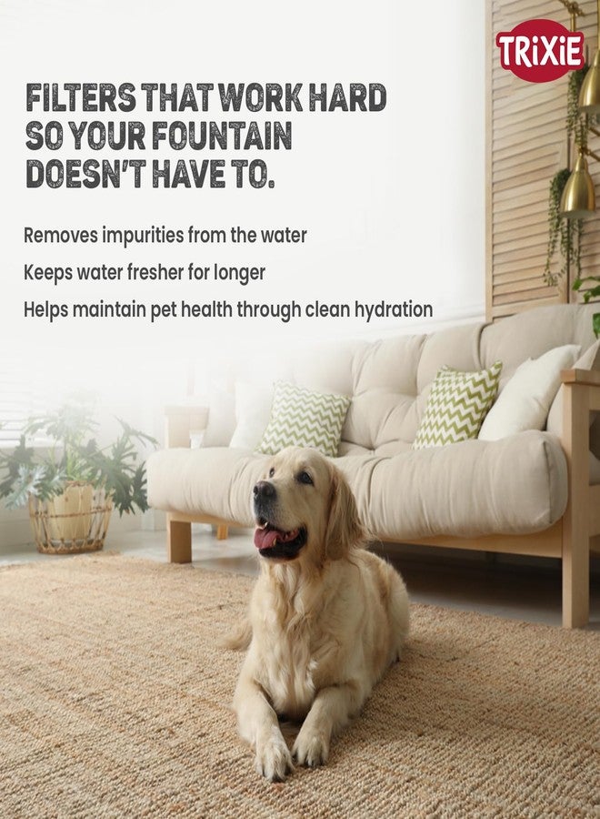 تريكسي فلتر بديل لنافورة تريكسي للحيوانات الأليفة، فلتر من البولي يوريثان للقطط والكلاب، متوافق مع موديلات التدفق المنحني، تصميم سهل التبديل لمياه شرب نقية وصحية. - Image 3