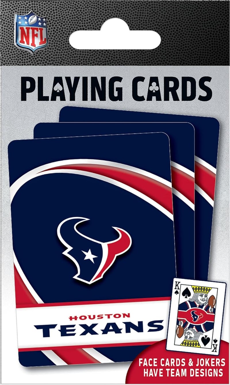 Master Pieces Officially Licensed NFL Houston Texans Playing Cards - 54 Card Deck for Adults - Image 1
