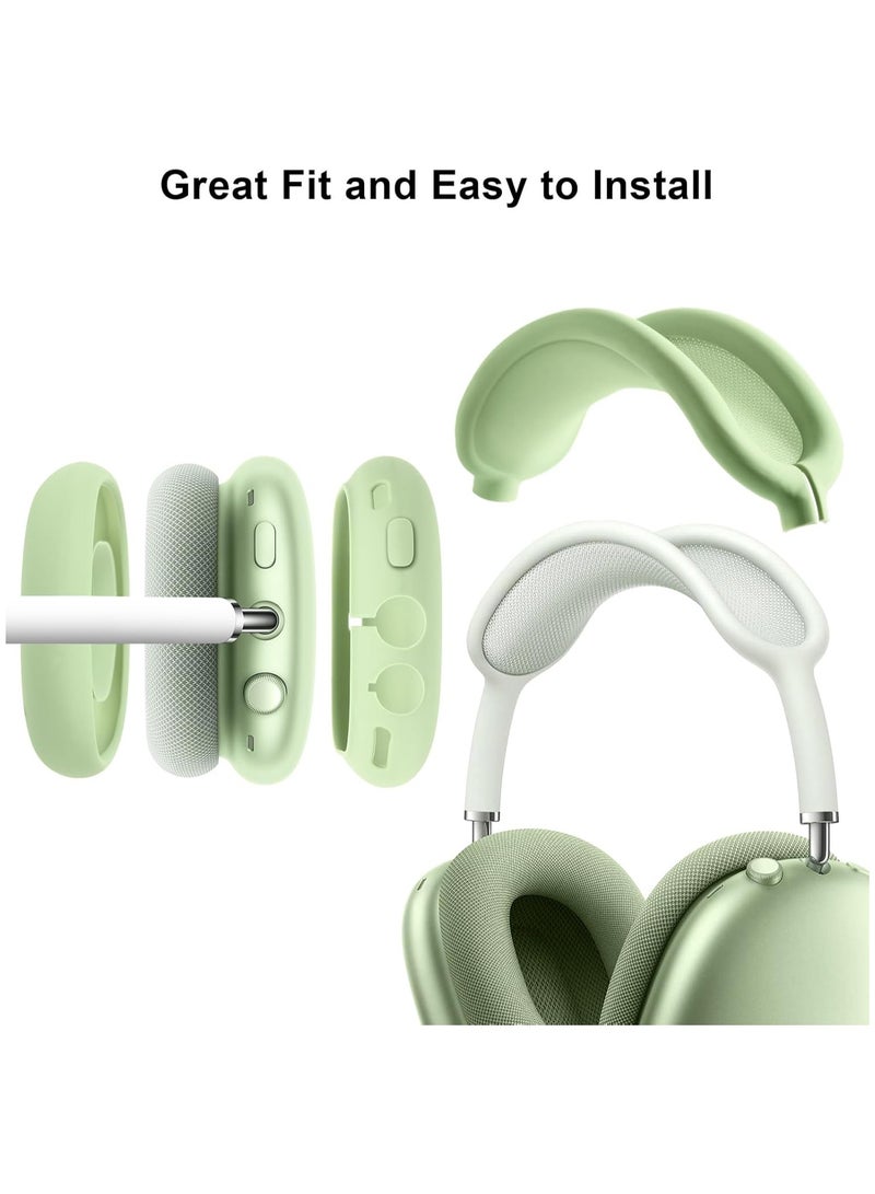 AROAQ Suitable for Airpods Max Protective Cover Apple Max Earphone Shell Solid Color Silicone Soft Shell Earphone Cover Three-Piece Set  - Image 5